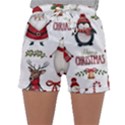 Christmas Characters Pattern, Xmas Backgrounds Sleepwear Shorts View1