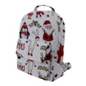 Christmas Characters Pattern, Xmas Backgrounds Flap Pocket Backpack (Large) View1