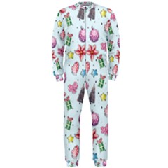 Christmas Decorations Pattern, Xmas Backgrounds Onepiece Jumpsuit (men)