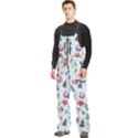 Christmas Decorations Pattern, Xmas Backgrounds Men s Front Zip Ski And Snowboard Bib Pants View2