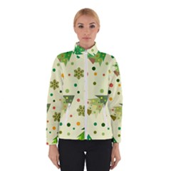 Christmas Pattern Background Seamless Women s Bomber Jacket