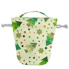 Christmas Pattern Background Seamless Drawstring Bucket Bag