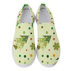 Christmas Pattern Background Seamless Women s Slip On Sneakers by kyorashop23