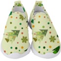 Christmas Pattern Background Seamless Kids  Slip On Sneakers View1