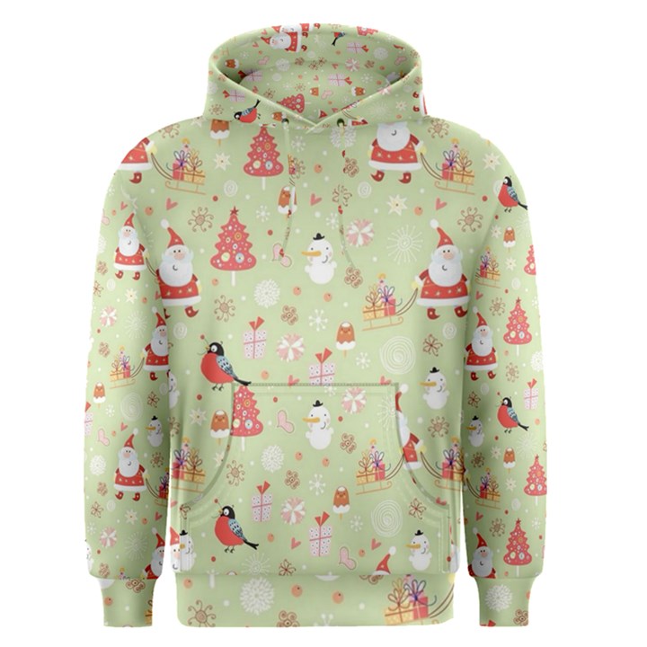 Christmas Pattern, Christmas Tree, Santa Men s Core Hoodie