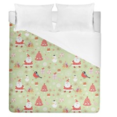 Christmas Pattern, Christmas Tree, Santa Duvet Cover (queen Size) by kyorashop23