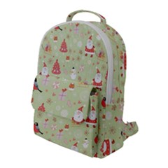 Christmas Pattern, Christmas Tree, Santa Flap Pocket Backpack (large) by kyorashop23