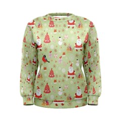 Christmas Pattern, Christmas Tree, Santa Women s Sweatshirt