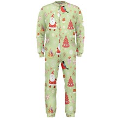 Christmas Pattern, Christmas Tree, Santa Onepiece Jumpsuit (men)