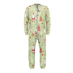 Christmas Pattern, Christmas Tree, Santa Onepiece Jumpsuit (kids)