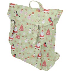 Christmas Pattern, Christmas Tree, Santa Buckle Up Backpack by kyorashop23