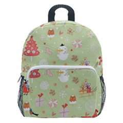 Christmas Pattern, Christmas Tree, Santa Kids  Age 5-10 Lightweight School Backpack With Side Pockets by kyorashop23