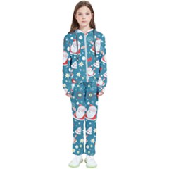 Christmas Pattern, Pattern, Christmas, Santa, Blue Kids  Tracksuit by kyorashop23