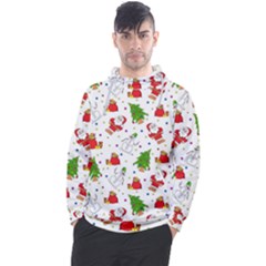 Christmas Pattern, Pattern, Christmas, Trees, Santa Men s Pullover Hoodie