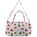 Christmas Pattern, Pattern, Christmas, Trees, Santa Removable Strap Handbag View1