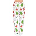 Christmas Pattern, Pattern, Christmas, Trees, Santa Women Velvet Drawstring Pants View2