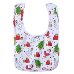 Christmas Pattern, Pattern, Christmas, Trees, Santa Baby Bib by kyorashop23