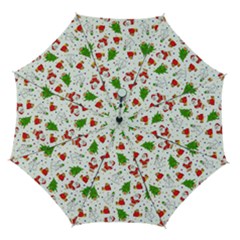 Christmas Pattern, Pattern, Christmas, Trees, Santa Automatic Folding Umbrella With Case (medium)