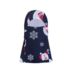 Christmas Texture, Retro Background With Snowmen Adjustable Balaclava Face Mask