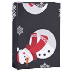 Christmas Texture, Retro Background With Snowmen Playing Cards Single Design (rectangle) With Custom Box