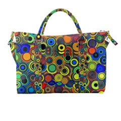 Circles, Colorful Carry-on Travel Shoulder Bag by kyorashop23