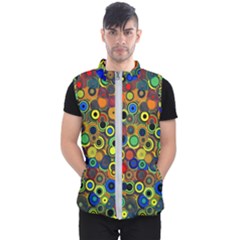 Circles, Colorful Men s Puffer Vest