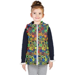 Circles, Colorful Kids  Hooded Puffer Vest