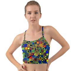 Circles, Colorful Mini Tank Bikini Top by kyorashop23