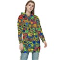 Circles, Colorful Women s Long Oversized Pullover Hoodie View1