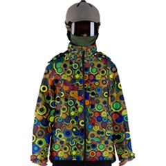 Circles, Colorful Men s Zip Ski And Snowboard Waterproof Breathable Jacket