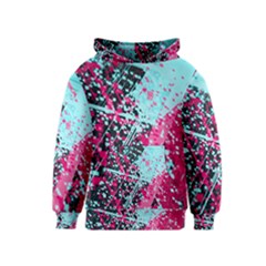 Colorful Splashes Grunge, Abstract Art Kids  Pullover Hoodie