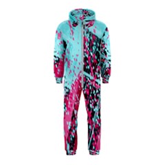 Colorful Splashes Grunge, Abstract Art Hooded Jumpsuit (kids)