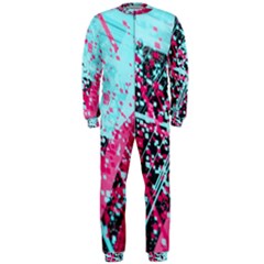 Colorful Splashes Grunge, Abstract Art Onepiece Jumpsuit (men)