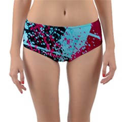 Colorful Splashes Grunge, Abstract Art Reversible Mid-waist Bikini Bottoms by kyorashop23