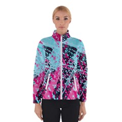 Colorful Splashes Grunge, Abstract Art Women s Bomber Jacket