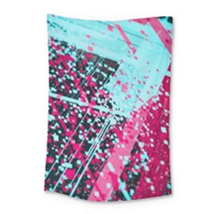 Colorful Splashes Grunge, Abstract Art Small Tapestry