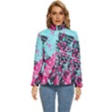 Colorful Splashes Grunge, Abstract Art Women s Puffer Bubble Jacket Coat View1