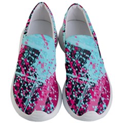 Colorful Splashes Grunge, Abstract Art Women s Lightweight Slip Ons by kyorashop23