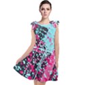 Colorful Splashes Grunge, Abstract Art Tie Up Tunic Dress View1