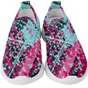 Colorful Splashes Grunge, Abstract Art Kids  Slip On Sneakers View1