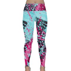 Colorful Splashes Grunge, Abstract Art Lightweight Velour Classic Yoga Leggings by kyorashop23