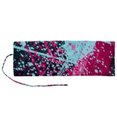 Colorful Splashes Grunge, Abstract Art Roll Up Canvas Pencil Holder (m) by kyorashop23