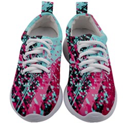 Colorful Splashes Grunge, Abstract Art Kids Athletic Shoes by kyorashop23