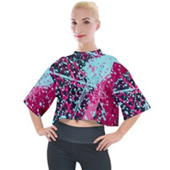 Colorful Splashes Grunge, Abstract Art Mock Neck T-shirt by kyorashop23