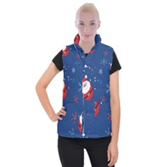 Feliz Natal, Santa, Merry Christmas Women s Button Up Vest