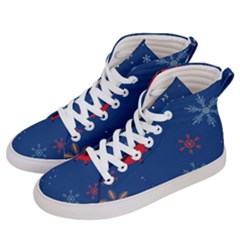 Feliz Natal, Santa, Merry Christmas Men s Hi-top Skate Sneakers by kyorashop23