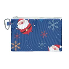 Feliz Natal, Santa, Merry Christmas Canvas Cosmetic Bag (large) by kyorashop23