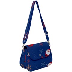 Feliz Natal, Santa, Merry Christmas Saddle Handbag by kyorashop23