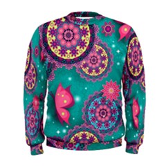 Floral Pattern, Abstract, Colorful, Flow Men s Sweatshirt