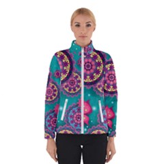 Floral Pattern, Abstract, Colorful, Flow Women s Bomber Jacket